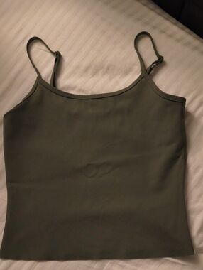 Aritzia Olive Green Spaghetti Strap Camisole